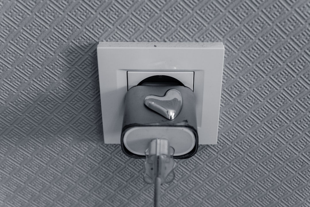Electrical outlet with a heart-shaped plug